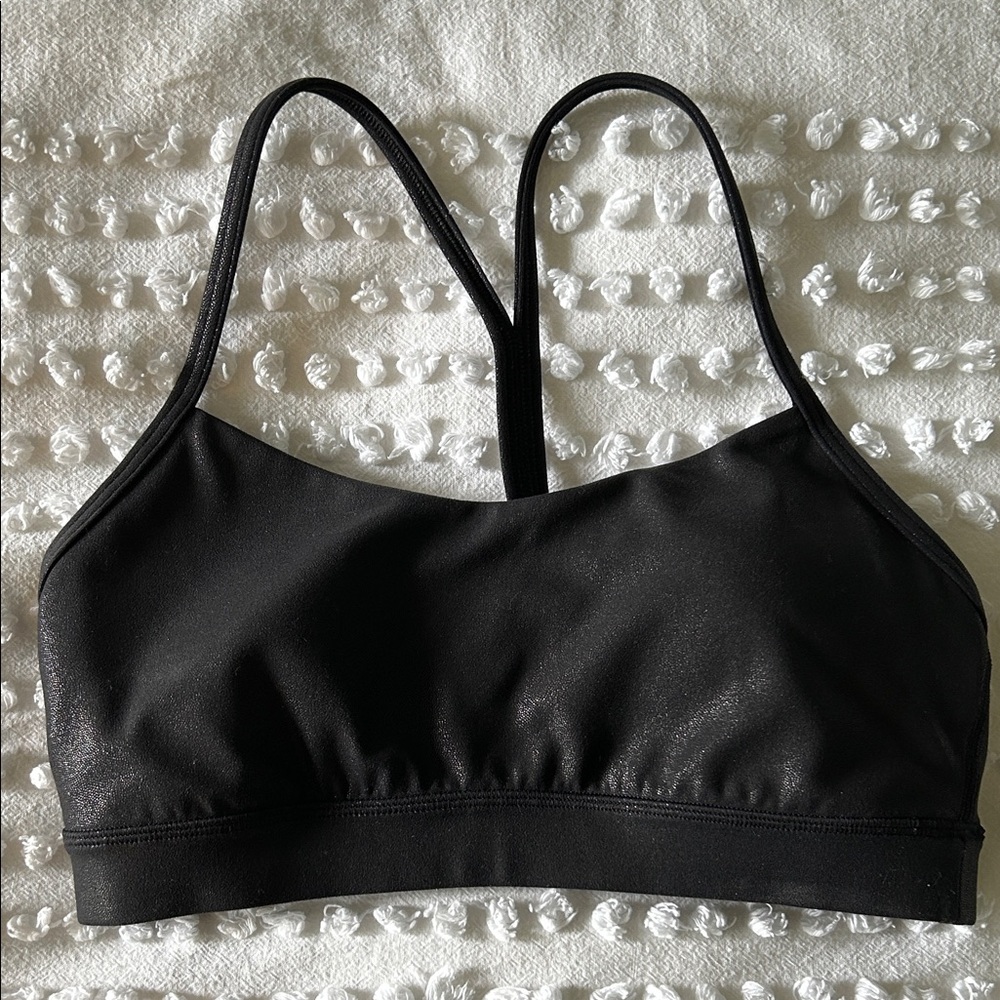 Lululemon metallic black sports bra